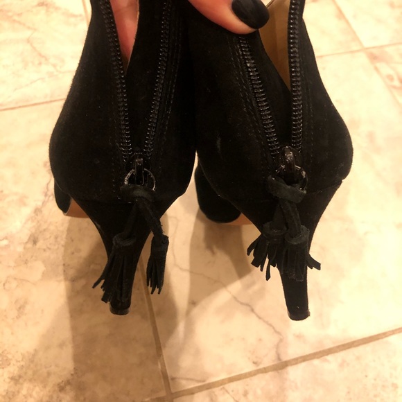 Sole Society Suede Bootie with Tassel Zipper - Picture 4 of 8